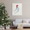 Stupell Industries Coastal Christmas Seahorse Santa Canvas Wall Art